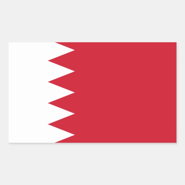 Bahraini Flag, Flag of Bahrain Rectangular Sticker (Front)