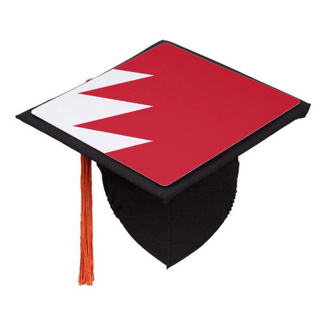 Bahraini flag graduation cap topper (Angled)
