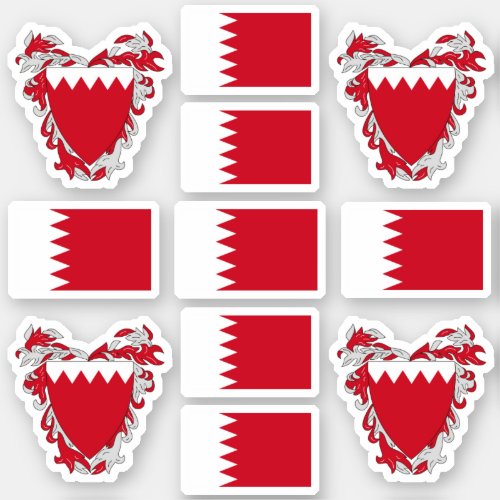 Bahraini national symbols emblem and flag sticker