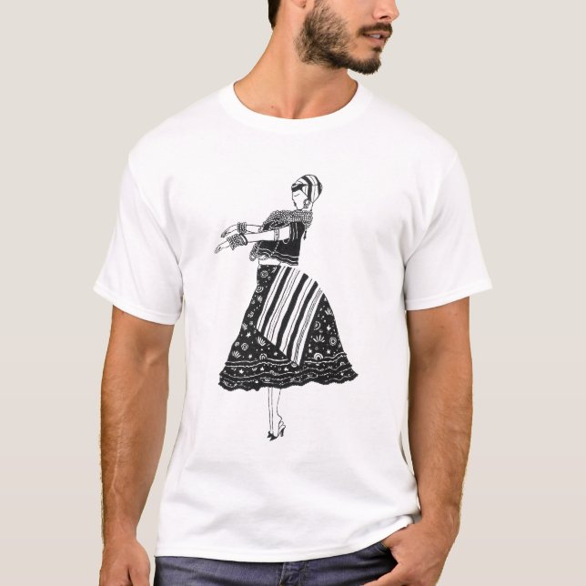 Baiana Preto e Branco T-Shirt (Front)