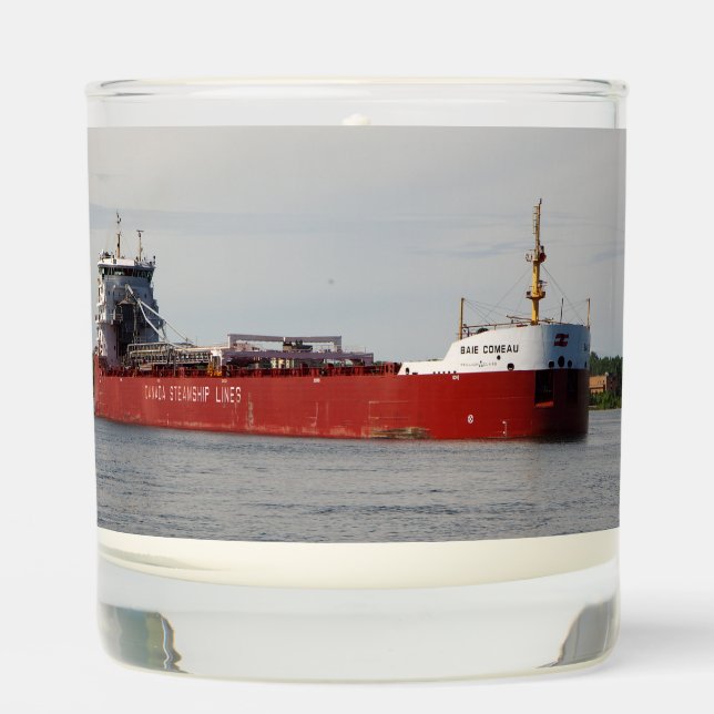 Baie Comeau glass candle (Front)