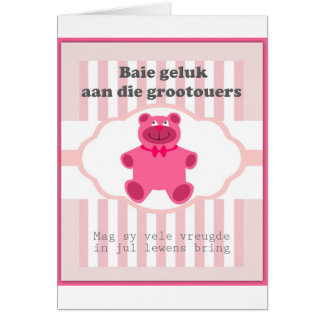 Baie geluk aan die grootouers cards