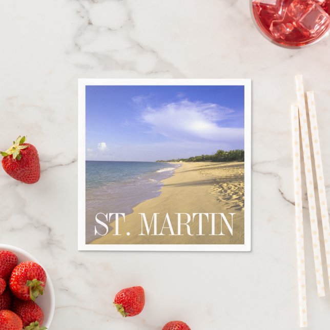 Baie Longue Long Bay Beach, St. Martin Napkins (Insitu)
