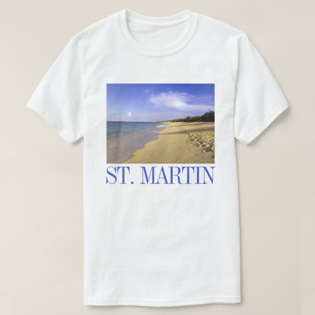 Baie Longue Long Bay Beach, St. Martin T-Shirt (Design Front)