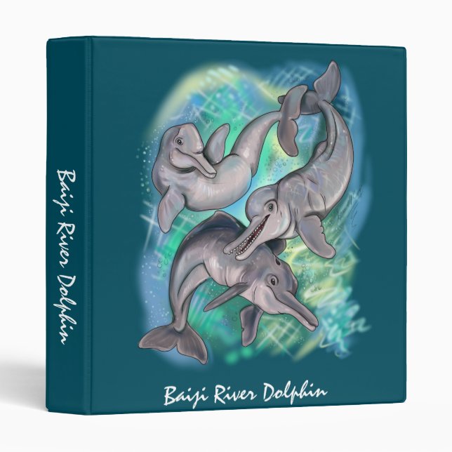Baiji River Dolphin lost echos 3 Ring Binder (Front/Spine)