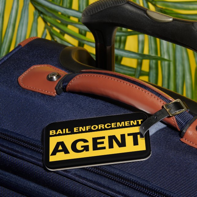 Bail Agent Luggage Tag (Front Insitu 3)