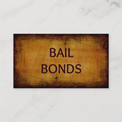 Bail Bonds Antique Business Card