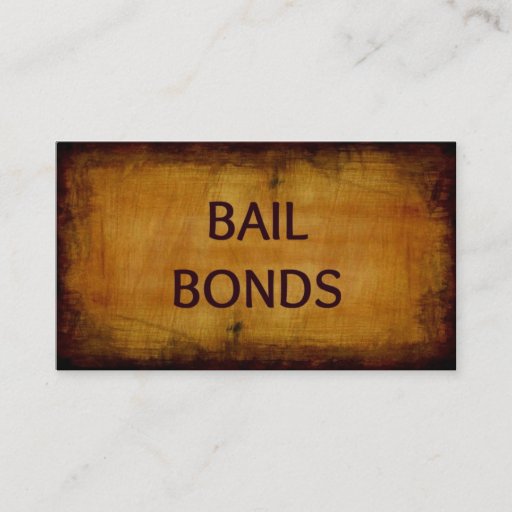 Customizable Bail Bonds Antique Business Card