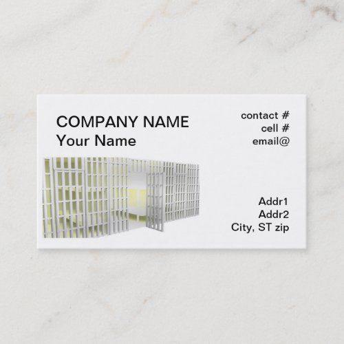 Bail bonds business card