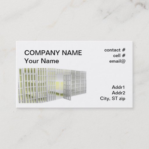 Customizable Bail bonds business card