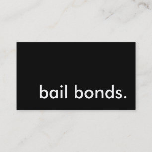 bail bonds. business card