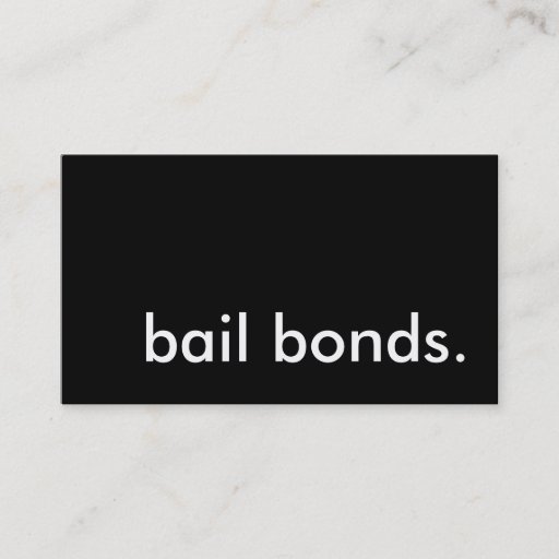 Customizable bail bonds. business card templates