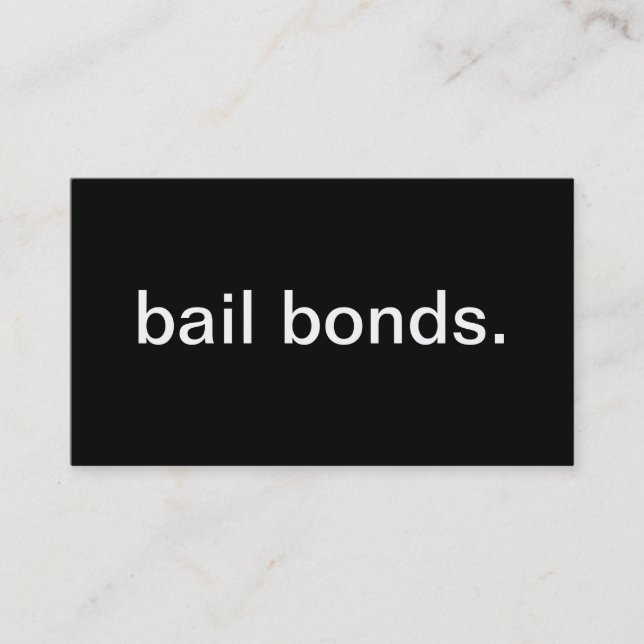 Bail Bonds Business Card (Front)