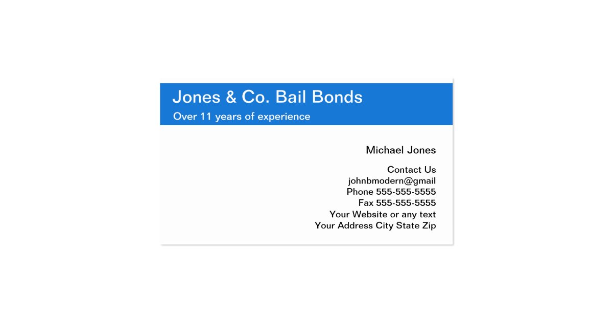 Bail Bonds Business Cards | Zazzle