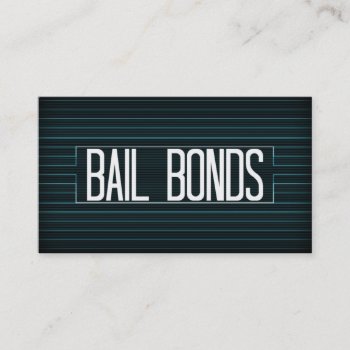 Bail Bonds Elegant Stripe Business Card by businessCardsRUs at Zazzle