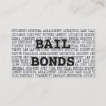 Bail Bonds Legal Words Business Card at Zazzle