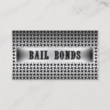 Bail Bonds Metal Look Business Card by businessCardsRUs at Zazzle