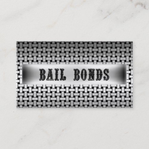 Bail Bonds Metal Look Business Card
