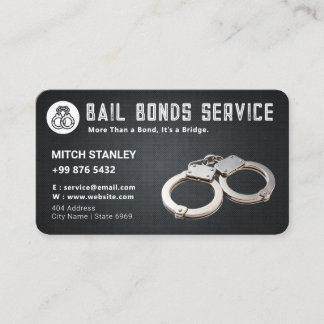 Bail Bonds Service | Black Grunge Business Card