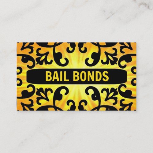 Bail Bonds Sunshine Damask Business Card