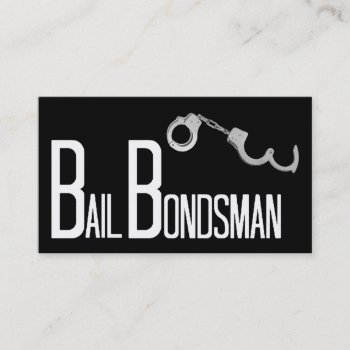 Bail Bondsman Black Simple Business Card by businessCardsRUs at Zazzle
