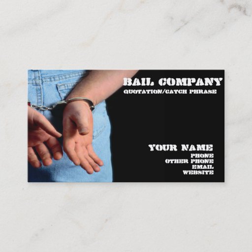 Customizable Bail  bondsman business card
