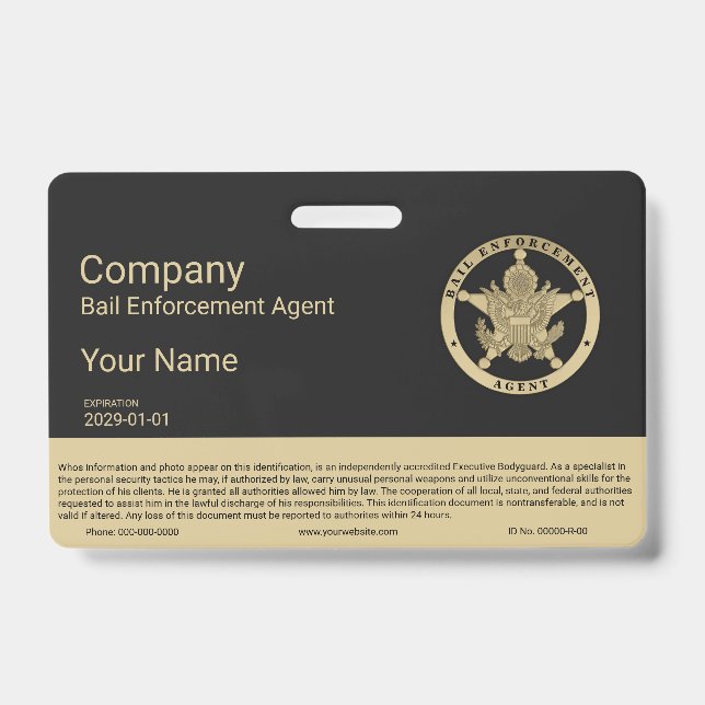 Bail Enforcement Agent Badge (Front)