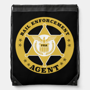 BAIL ENFORCEMENT AGENT BADGE  DRAWSTRING BAG