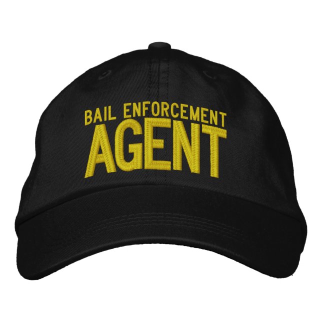 BAIL ENFORCEMENT AGENT EMBROIDERED BASEBALL CAP (Front)