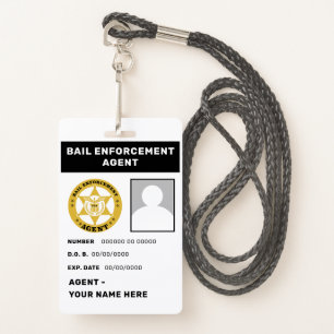 BAIL ENFORCEMENT AGENT Lanyard Badge
