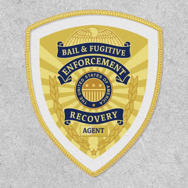BAIL & FUGITIVE RECOVERY AGENT BADGE  PATCH (Front)