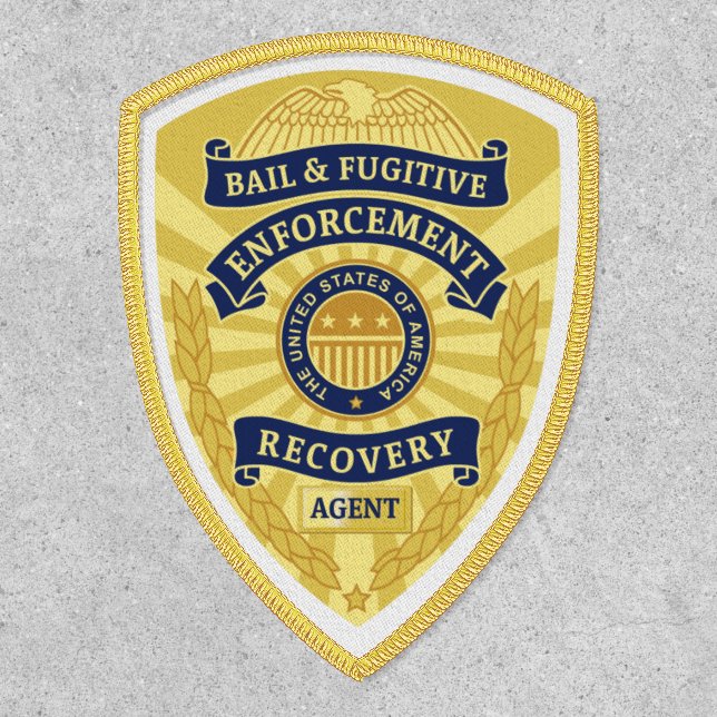 BAIL & FUGITIVE RECOVERY AGENT BADGE  PATCH (Front)