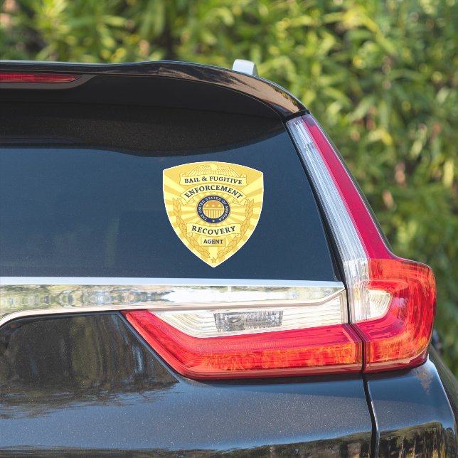BAIL & FUGITIVE RECOVERY BADGE STICKER (Car Side)