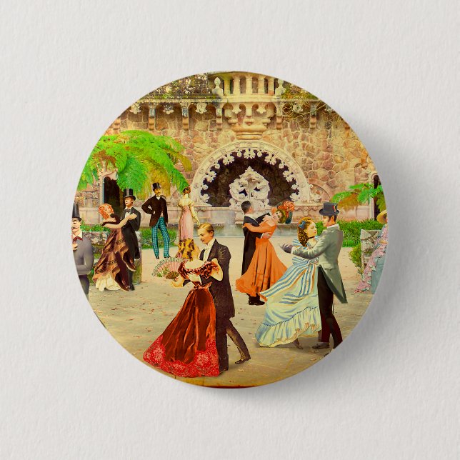 Bailando vals en la Quinta da Regaleira (Portugal) Button (Front)