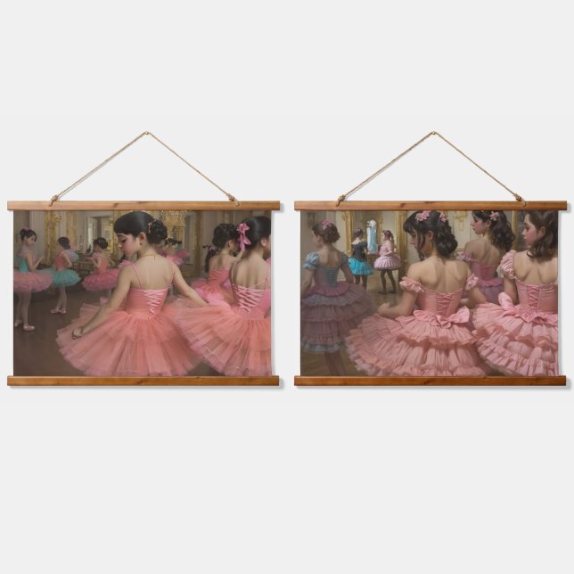 Bailarinas en una gran sala de estilo rocóco hanging tapestry (Double)