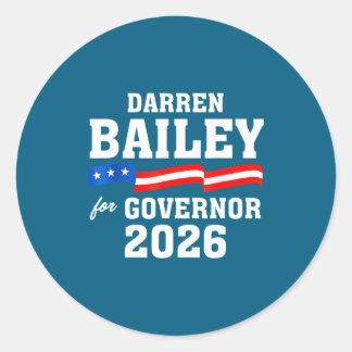 Bailey 2026 Darren For Governor Classic Round Sticker