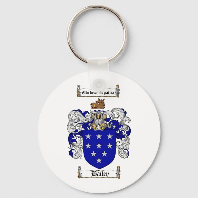 BAILEY FAMILY CREST -  BAILEY COAT OF ARMS KEYCHAIN (Front)