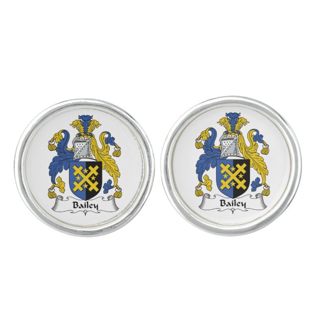 Bailey Family Crest Cufflinks (Front)