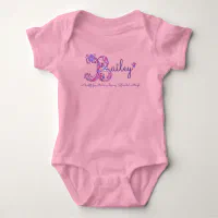 Bailey girls B name meaning monogram shirt