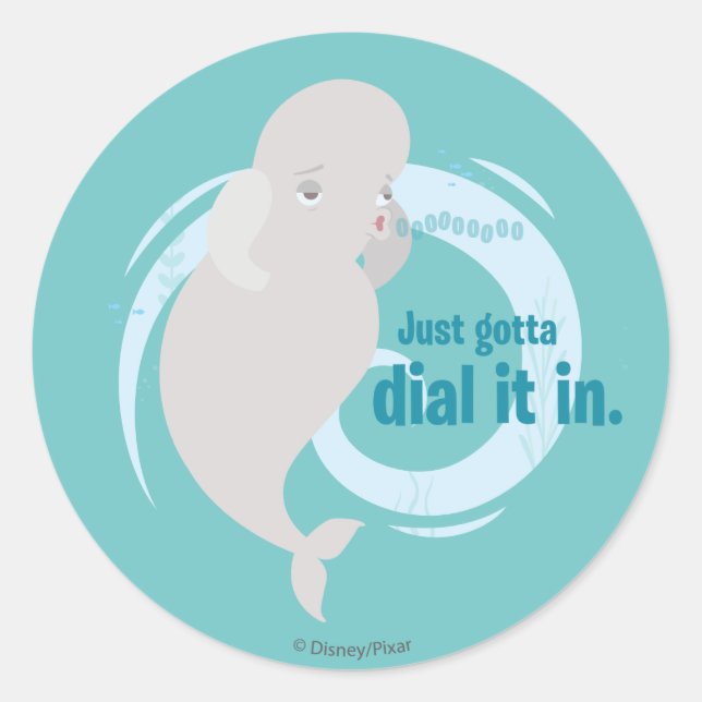 Bailey | Just Gotta Dial it in Classic Round Sticker (Front)