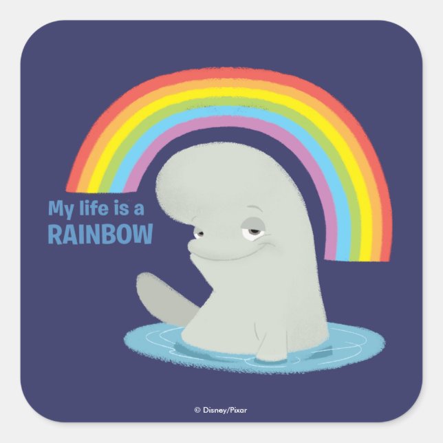 Bailey | My Life is a Rainbow Square Sticker (Front)