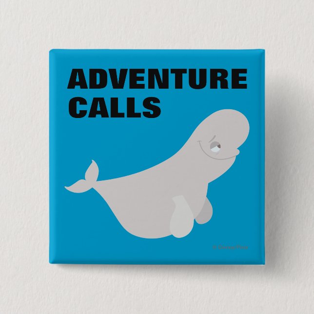 Bailey the Beluga Whale Button (Front)
