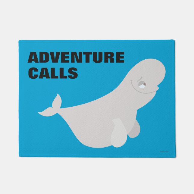 Bailey the Beluga Whale Doormat (Front)