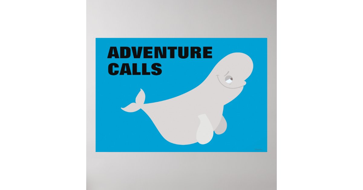 Bailey The Beluga Whale Poster Zazzle