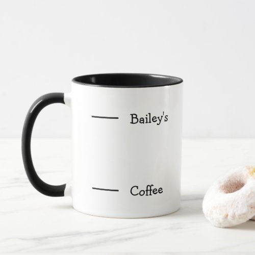 Baileys Coffee Silly Funny Joke Alcohol Cute Cool Mug