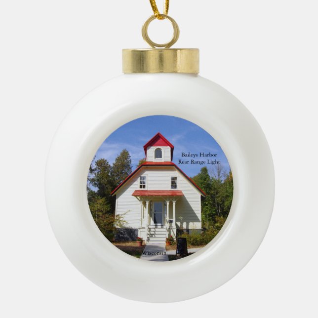 Baileys Harbor Range Light ornament (Front)