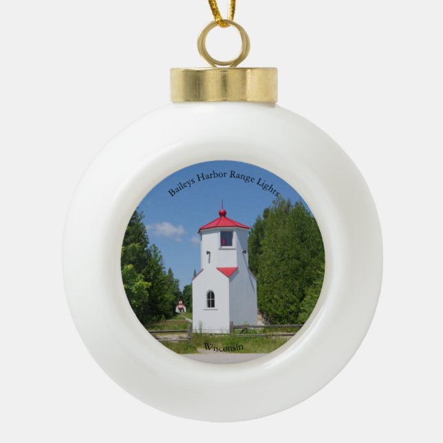 Baileys Harbor Range Light ornament (Front)