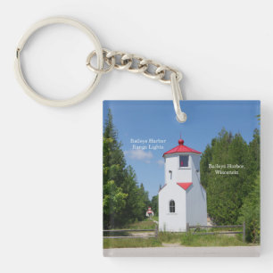 Baileys Harbor Range Lights acrylic key chain
