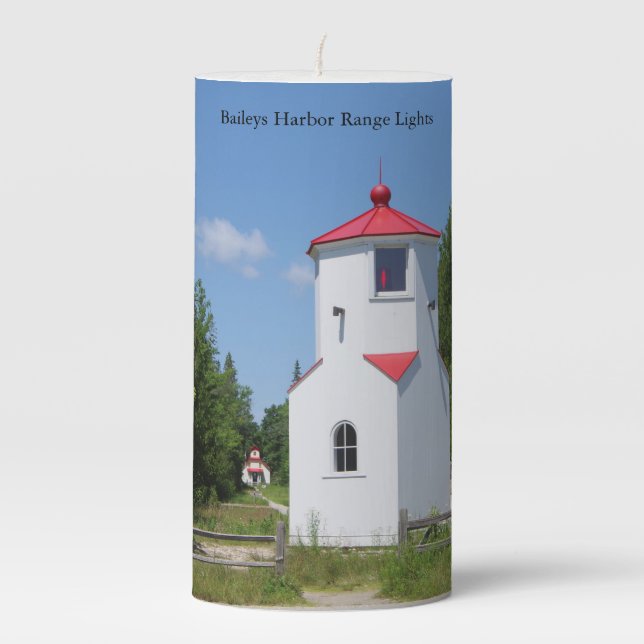 Baileys Harbor Range Lights candle (Front)