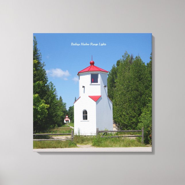 Baileys Harbor Range Lights canvas print (Front)
